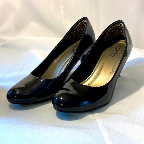 Black Patent Leather 3” Women’s Heels, Size 9, Comfort Plus